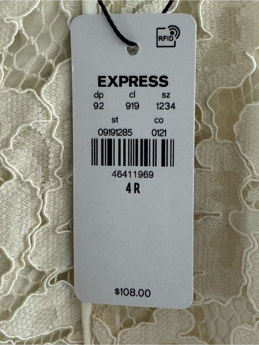 Express Cream White Lace Pants size 4 - Picture 3 of 5